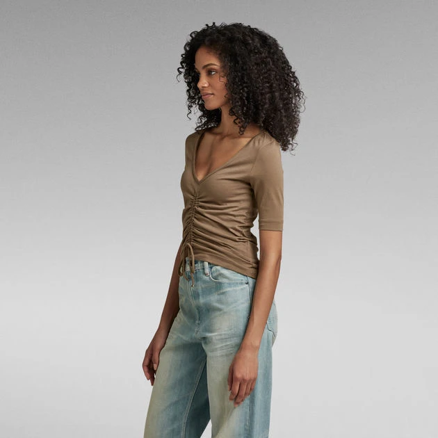 G-Star Raw Adjustable Front Slim V-Neck Top - Image 2