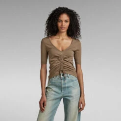 G-Star Raw Adjustable Front Slim V-Neck Top