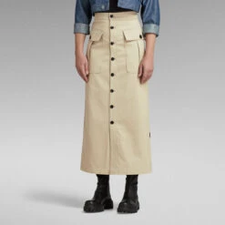 G-Star Raw Button Down Long Pocket Maxi Skirt