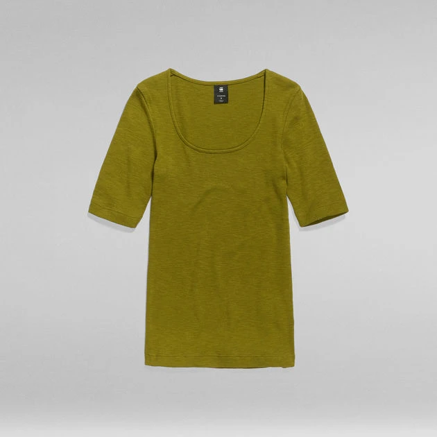 G-Star Raw Deep Scoop Slim 12 Sleeve Top - Image 4