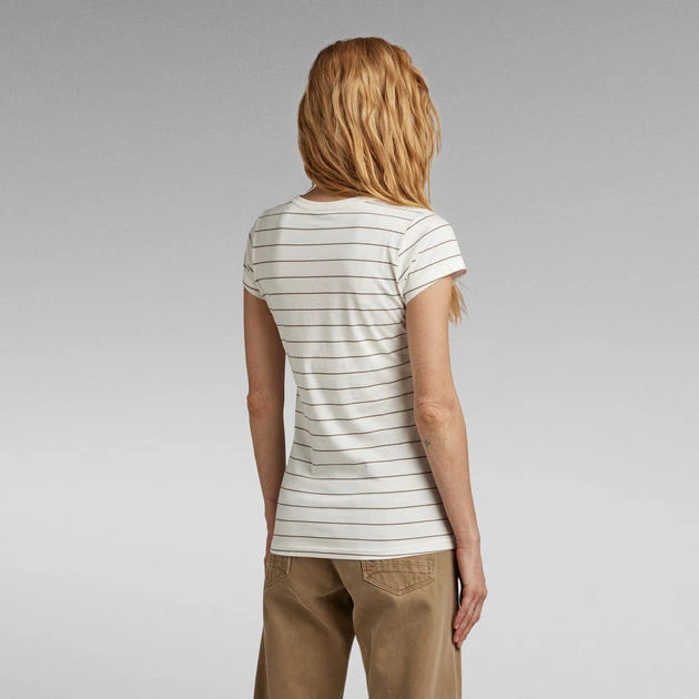 G-Star Raw Eyben Stripe Slim V-Neck Top - Image 3