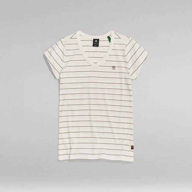 G-Star Raw Eyben Stripe Slim V-Neck Top - Image 4
