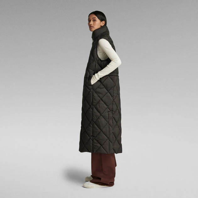 G-Star Raw G-Whistler Padded Extra Long Sleeveless Puffer - Image 2