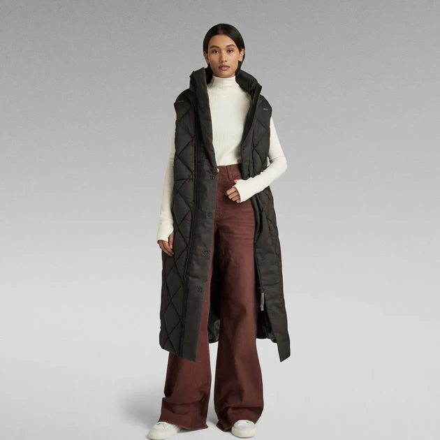 G-Star Raw G-Whistler Padded Extra Long Sleeveless Puffer - Image 5