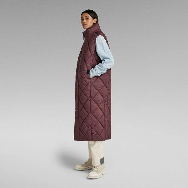 G-Star Raw G-Whistler Padded Extra Long Sleeveless Puffer - Image 2