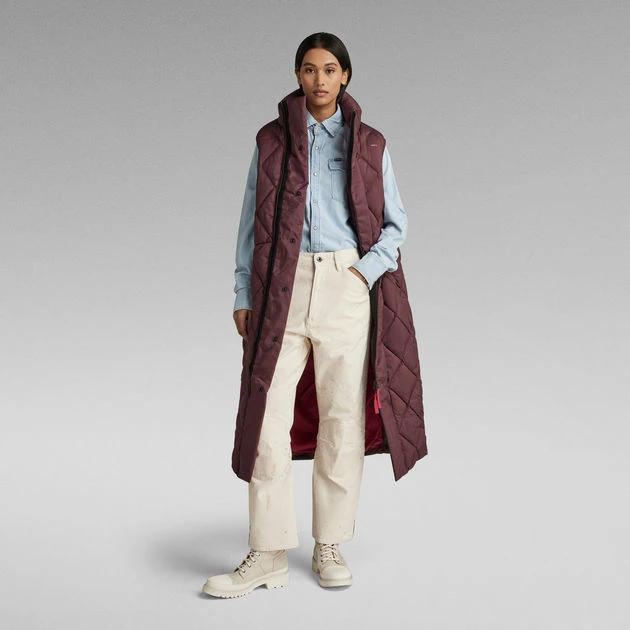 G-Star Raw G-Whistler Padded Extra Long Sleeveless Puffer - Image 5