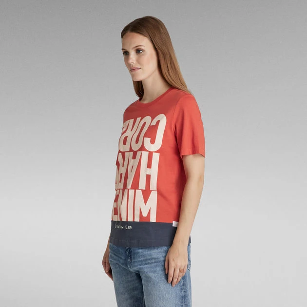 G-Star Raw Hard Core Denim Color Block T-Shirt - Image 2
