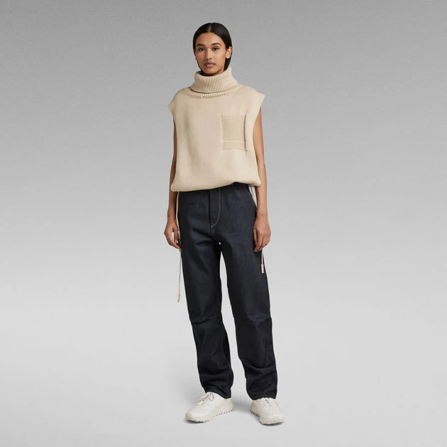 G-Star Raw Knitted Top Open Side Turtle Neck - Image 5