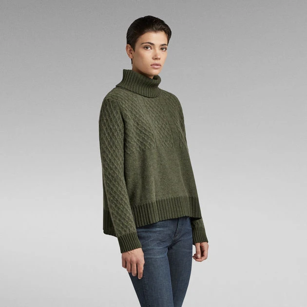 G-Star Raw Knitted Turtleneck Sweater Structure Loose - Image 2