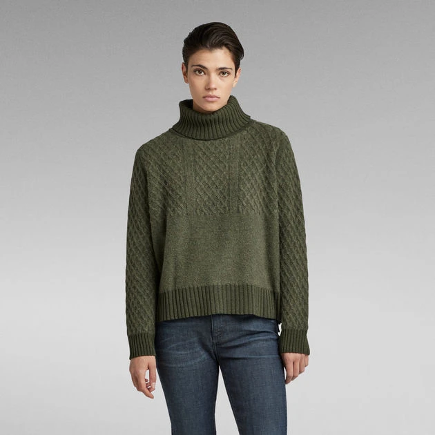 G-Star Raw Knitted Turtleneck Sweater Structure Loose