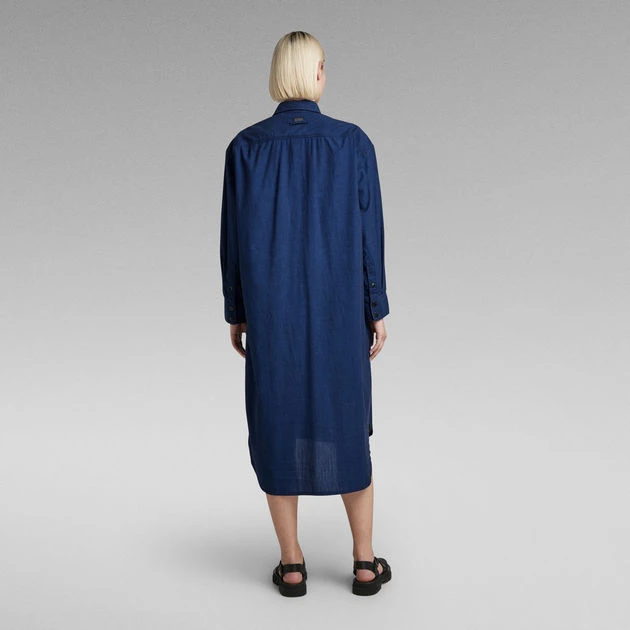 G-Star Raw Long Western Shirt Dress Evergreen - Image 3