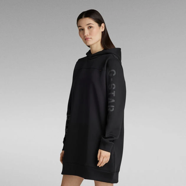 G-Star Raw Multi Graphic Loose Hooded Sweater Dress - Image 2