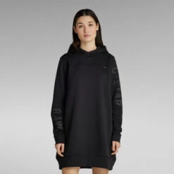 G-Star Raw Multi Graphic Loose Hooded Sweater Dress
