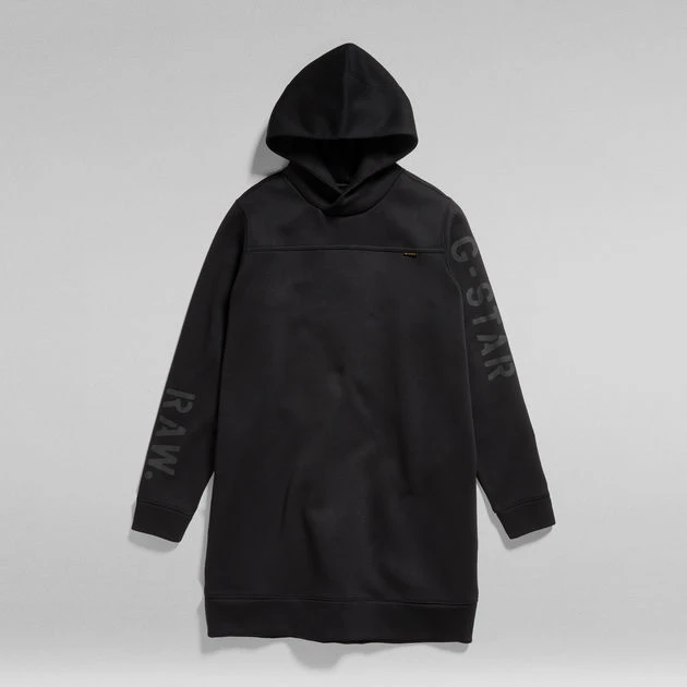 G-Star Raw Multi Graphic Loose Hooded Sweater Dress - Image 4