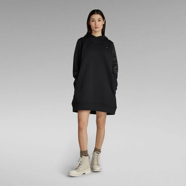 G-Star Raw Multi Graphic Loose Hooded Sweater Dress - Image 5