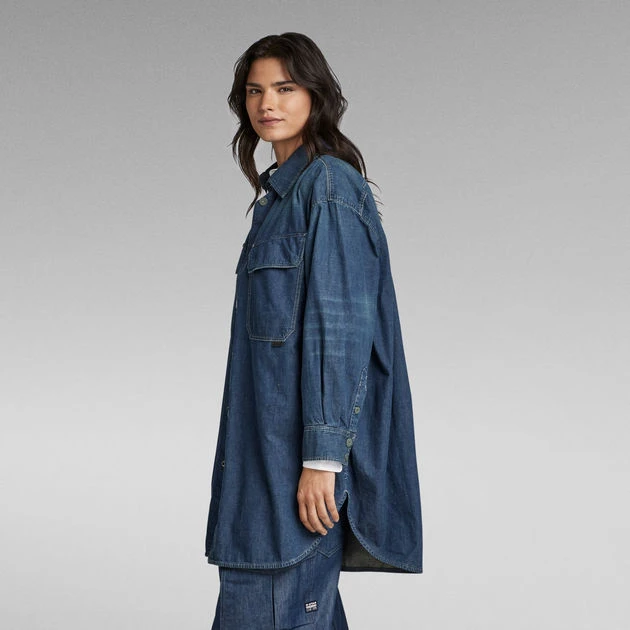 G-Star Raw Oversized Flap Pocket Shirt Evergreen - Image 2
