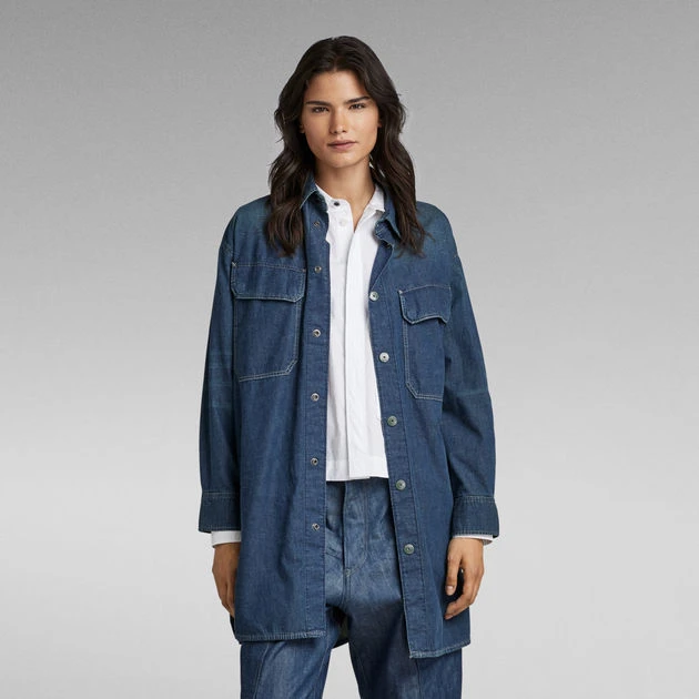 G-Star Raw Oversized Flap Pocket Shirt Evergreen