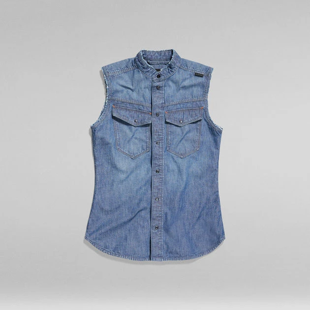 G-Star Raw Premium Slim Denim Sleeveless Shirt - Image 4
