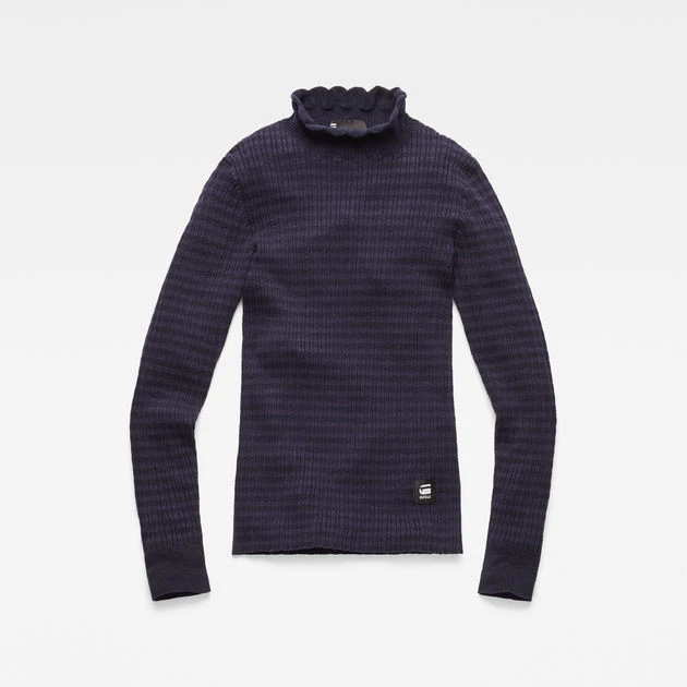 G-Star Raw Silber Mock Turtle Knit - Image 4
