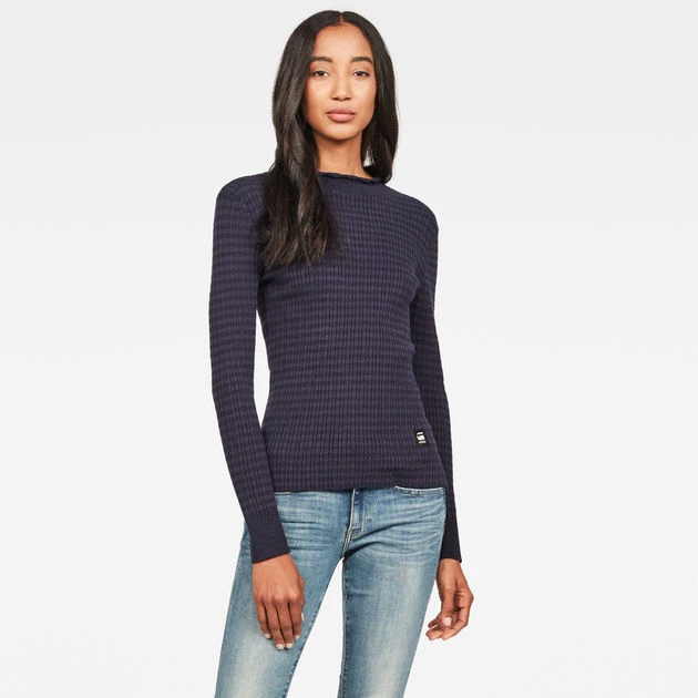 G-Star Raw Silber Mock Turtle Knit
