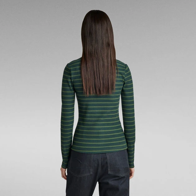 G-Star Raw Slim Rib 2.0 Stripe Top - Image 3