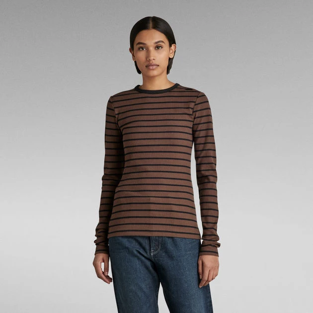 G-Star Raw Slim Rib 2.0 Stripe Top