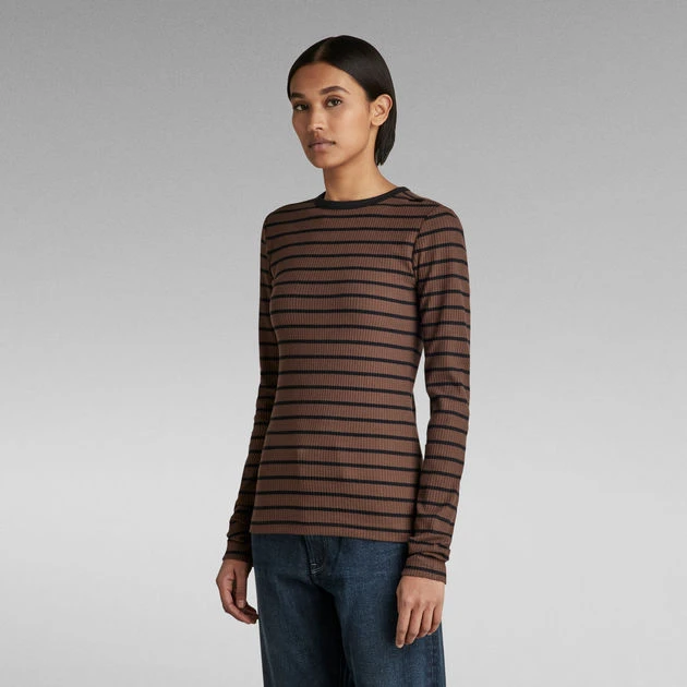 G-Star Raw Slim Rib 2.0 Stripe Top - Image 2