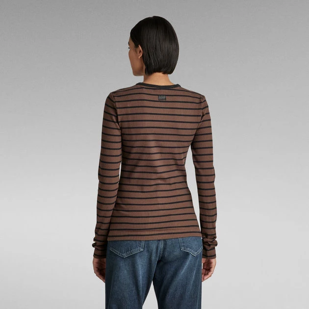 G-Star Raw Slim Rib 2.0 Stripe Top - Image 3