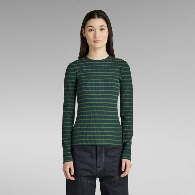 G-Star Raw Slim Rib 2.0 Stripe Top