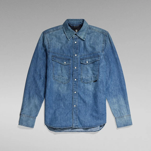 G-Star Raw Unisex Premium Dakota Regular Shirt Evergreen - Image 5