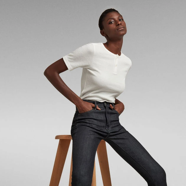 G-Star Raw Waffle Slim Granddad T-Shirt - Image 5