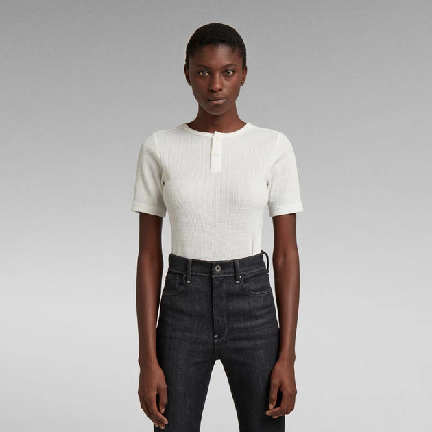 G-Star Raw Waffle Slim Granddad T-Shirt