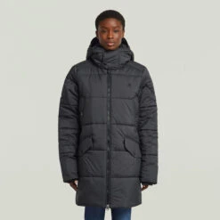 G-Star Raw Whistler Hooded Quilted Slim Long Coat