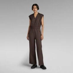 G-Star Raw Wide Leg V-Neck Jumpsuit